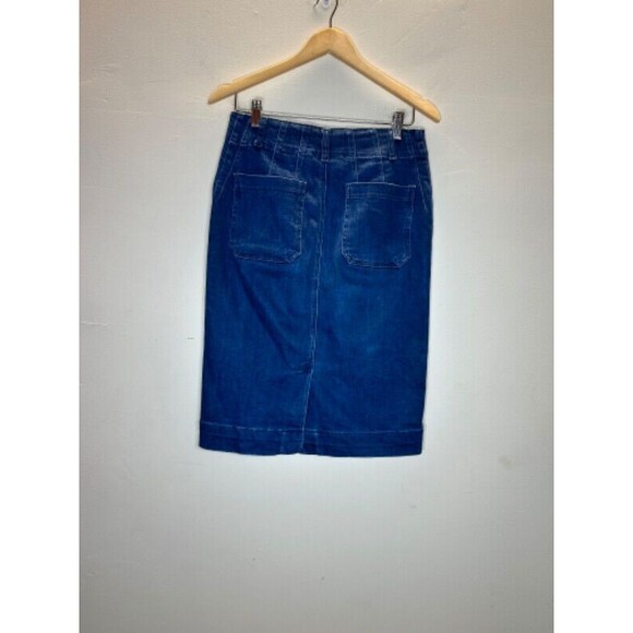 Maeve by Anthropologie Women's Denim Jean Midi Skirt Size Small Dark Wash - Picture 2 of 5
